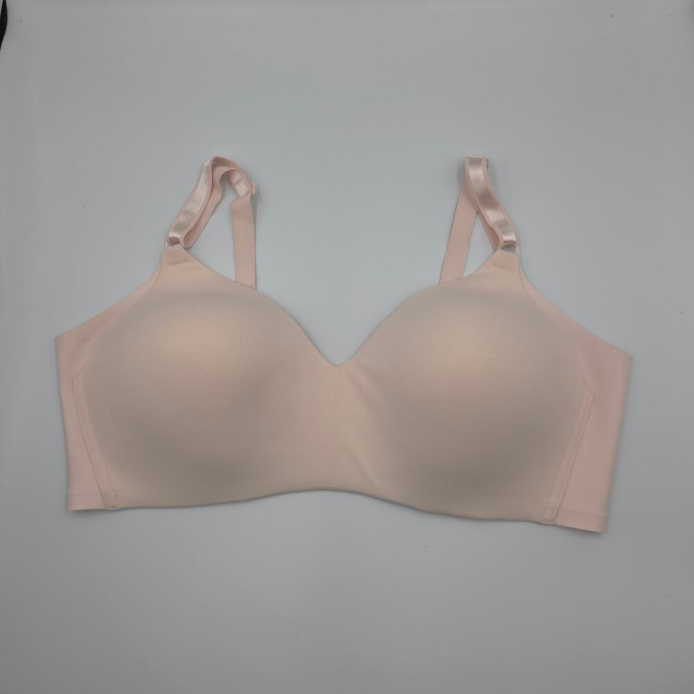 Warner's No Side Effects Underarm-Smoothing Wireless Bra in Almond Size 38D